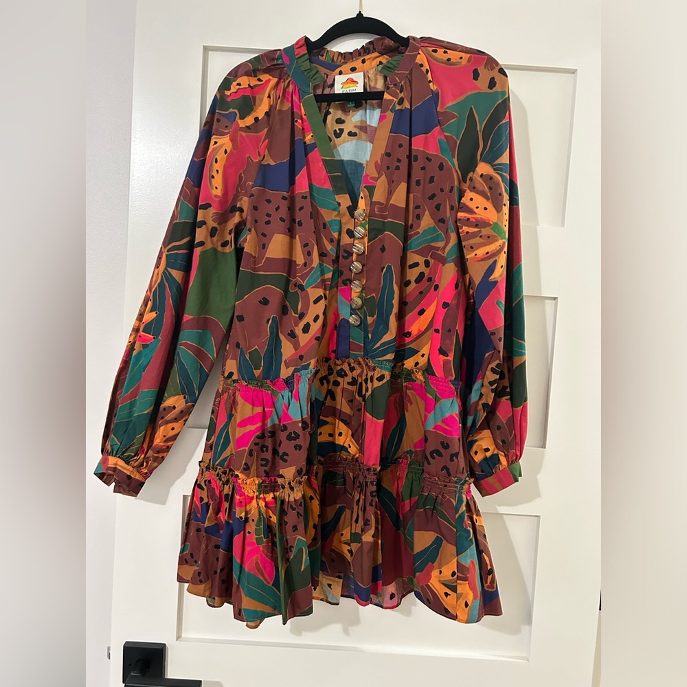 Farm Rio, S, multicolor dress, EUC